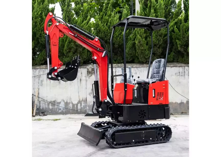 Mini-pelle 1 tonne moteur Koop 7 kW 1 cylindre avec bras pivotant et train de chenilles extensible MW Tools