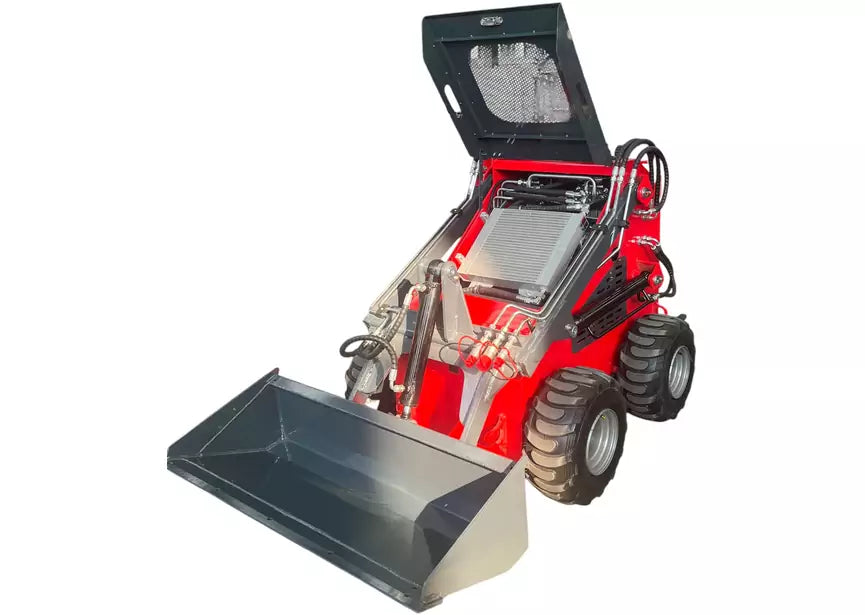 Mini chargeur sur roues moteur essence 23ch - 16 kW - 1000 kg - Capacité de levage 300 kg - Avec godet MW Tools