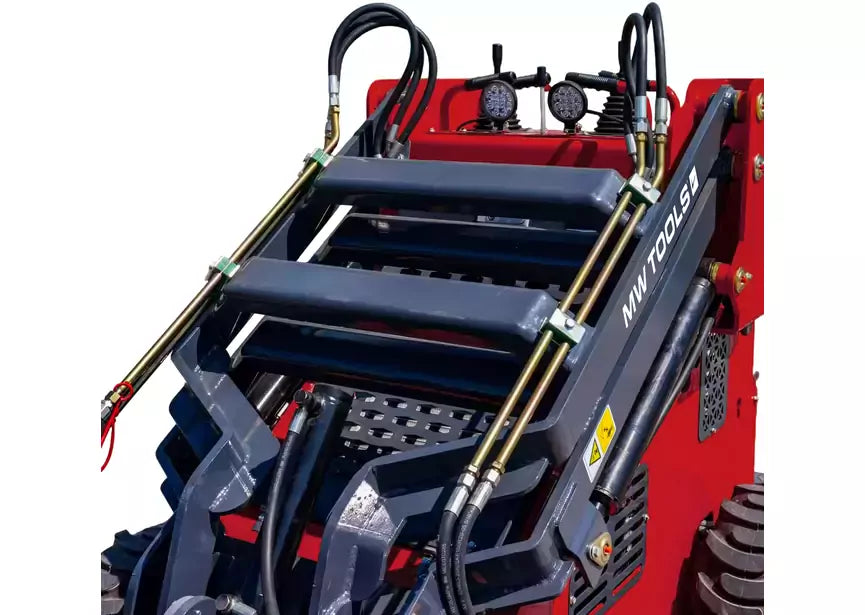 Mini chargeur sur roues moteur essence 23 ch - 1430 kg – Capacité de levage 430 kg - Avec Godet - Polyvalente, compacte et robuste MW Tools