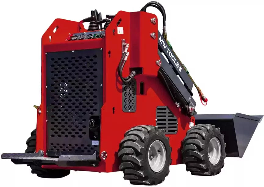 Mini chargeur sur roues moteur essence 23 ch - 1430 kg – Capacité de levage 430 kg - Avec Godet - Polyvalente, compacte et robuste MW Tools