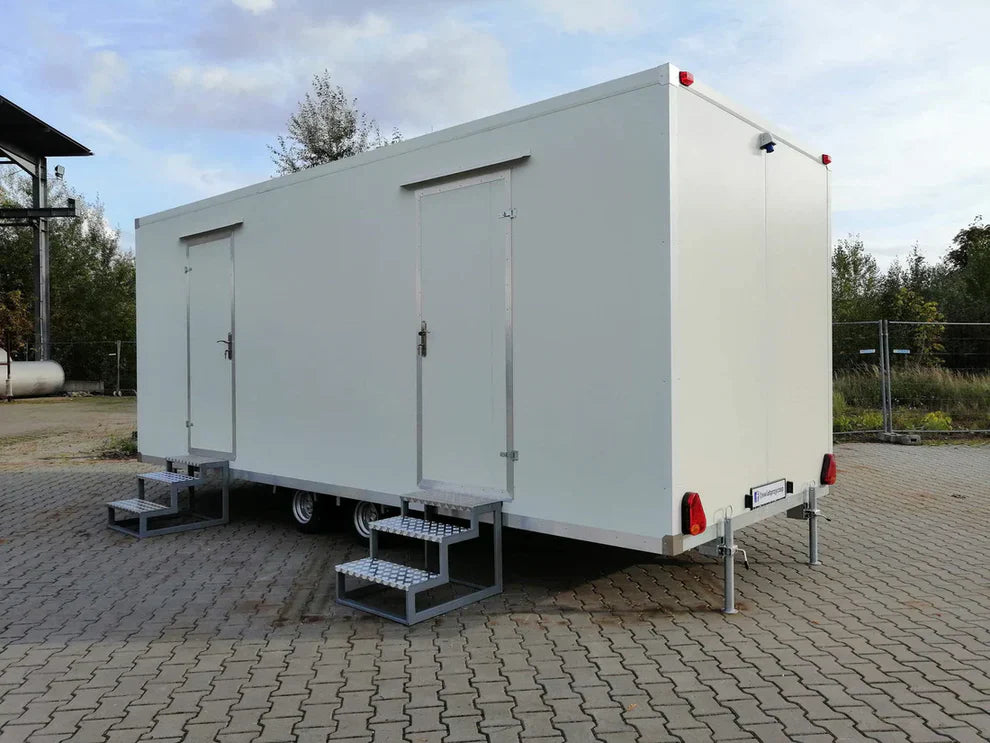 Remorque WC avec WC double 6x2,40 mètres