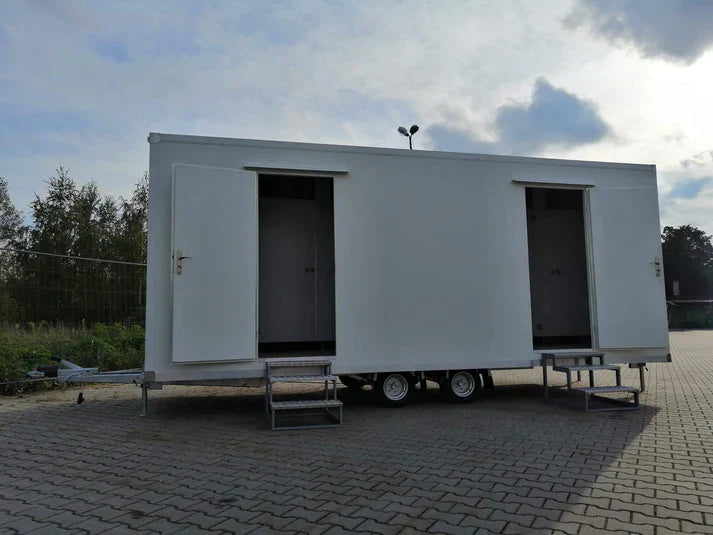Remorque WC avec WC double 6x2,40 mètres